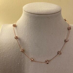 Simply Vera Wang NWT - Rose Gold Station Necklace - Women Jewelry